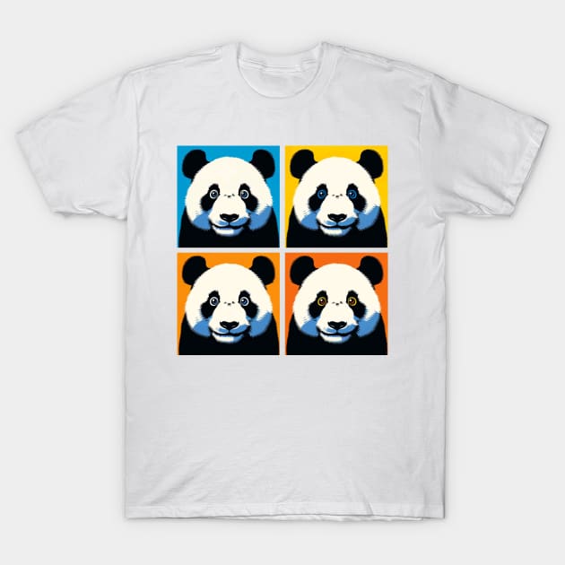 Pop Wide Eyes Panda - Funny Panda Art T-Shirt by PawPopArt